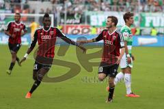 2. Bundesliga -  Saison 2014/2015 - FC Ingolstadt 04 - SpVgg Greuther Fürth - Pascal Groß (10) zieht ab, Tor zum 2:0 Jubel Danny da Costa (21)