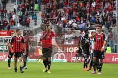 2. Bundesliga -  Saison 2014/2015 - FC Ingolstadt 04 - SpVgg Greuther Fürth - Spiel ist aus Sieg 2:0 Fans Jubel