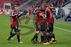 2. Bundesliga - FC Ingolstadt 04 - VfL Bochum - Moritz Hartmann (9) rechts Tor zum 1:0 für Ingolstadt Jubel, Marvin Matip (34) Pascal Groß (10) Lukas Hinterseer (16) Konstantin Engel (20)