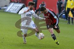 2. BL - Saison 2014/2015 - FC Ingolstadt 04 - Karlsruher SC - Mathew Leckie (#7 FC Ingolstadt 04) - Valentini Enrico weiss #22 KSC -