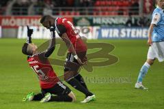 2. Bundesliga - Fußball - FC Ingolstadt 04 - 1860 München - Danilo Soares Teodoro (15, FCI) trifft zum 1:0 Tor Jubel mit Roger de Oliveira Bernardo (8, FCI)