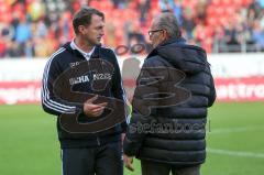 2. Bundesliga - FC Ingolstadt 04 - 1. FC Heidenheim - Cheftrainer Ralph Hasenhüttl und Vorsitzender des Vorstandes Peter Jackwerth nach dem Spiel