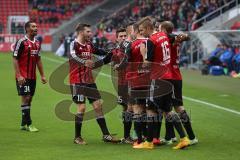 2. Bundesliga - FC Ingolstadt 04 - VfL Bochum - Moritz Hartmann (9) rechts Tor zum 1:0 für Ingolstadt Jubel, Marvin Matip (34) Pascal Groß (10) Lukas Hinterseer (16)