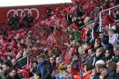 2. BL - FC Ingolstadt 04 - 1. FC Kaiserslautern - Fans Jubel Fahnen