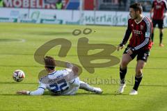 2. BL - Saison 2014/2015 - FC Ingolstadt 04 - Karlsruher SC - Mathew Leckie (#7 FC Ingolstadt 04) - Valentini Enrico weiss #22 KSC -