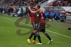 2. Bundesliga - FC Ingolstadt 04 - VfL Bochum - Moritz Hartmann (9) rechts Tor zum 1:0 für Ingolstadt Jubel, Lukas Hinterseer (16)