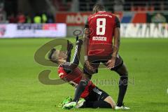 2. Bundesliga - Fußball - FC Ingolstadt 04 - 1860 München - Danilo Soares Teodoro (15, FCI) trifft zum 1:0 Tor Jubel mit Roger de Oliveira Bernardo (8, FCI)