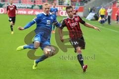 2. Bundesliga - FC Ingolstadt 04 - Eintracht Braunschweig - Laufduell Saulo Igor Decarli und rechts Stefan Lex (14)