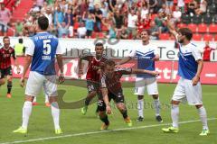 2. Bundesliga - FC Ingolstadt 04 - SV Darmstadt 98 - Fallrückzieher Karl-Heinz Lappe (25) Tor zum Unentschieden, Jubel hinten Marvin Matip (34)