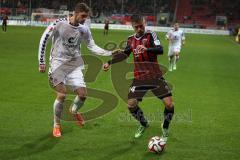 2. BL - FC Ingolstadt 04 - FC St. Pauli - links Lasse Sobiech und rechts Stefan Lex (14)