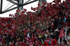 2. BL - FC Ingolstadt 04 - 1. FC Kaiserslautern - Fahnen Jubel Fans