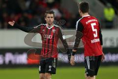 2. Bundesliga - Fußball - FC Ingolstadt 04 - TSV 1860 München - Stefan Lex (14, FCI) und Benjamin Hübner (5, FCI)