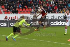 2. Bundesliga - FC Ingolstadt 04 - 1. FC Union Berlin - Kopfball Chance für Lukas Hinterseer (16) , Torwart Mohamed Amsif hält