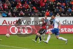2. Bundesliga - FC Ingolstadt 04 - VfL Bochum - Moritz Hartmann (9) schießt auf das Tor und erzielt das 1:0 Tor Jubel