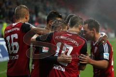 2. Bundesliga - FC Ingolstadt 04 - VfR AAlen - 4:1 - Mathew Leckie (7) zum 3:1 Tor Jubel, Pascal Groß (10) und Karl-Heinz Lappe (25)