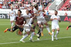 2. Bundesliga - Fußball - FC Ingolstadt 04 - RB Leipzig - links Alfredo Morales (6, FCI) im Kopfballduell