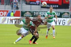 2. Bundesliga -  Saison 2014/2015 - FC Ingolstadt 04 - SpVgg Greuther Fürth - Zweikampf links Thomas Pledl und rechts Mathew Leckie (7)