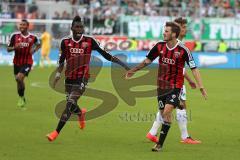 2. Bundesliga -  Saison 2014/2015 - FC Ingolstadt 04 - SpVgg Greuther Fürth - Pascal Groß (10) zieht ab, Tor zum 2:0 Jubel Danny da Costa (21)