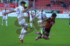 2. Bundesliga - FC Ingolstadt 04 - Erzgebirge Aue - Stefan Lex (14) wird gefoult