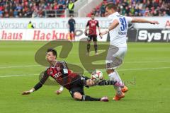 2. Bundesliga - FC Ingolstadt 04 - 1. FC Heidenheim - Alfredo Morales (6) bleibt an Florian Niederlechner hängen