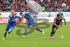 2. Bundesliga - FC Ingolstadt 04 - Eintracht Braunschweig - rechts Stefan Lex (14) und links Saulo Igor Decarli