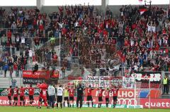 2. Bundesliga -  Saison 2014/2015 - FC Ingolstadt 04 - SpVgg Greuther Fürth - Spiel ist aus Sieg 2:0 Fans Jubel