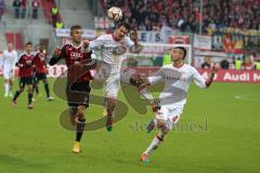 2. Bundesliga - FC Ingolstadt 04 - 1. FC Union Berlin - Kampf um den Ball links Lukas Hinterseer (16) und mitte Michael Parensen, rechts Roberto Puncec