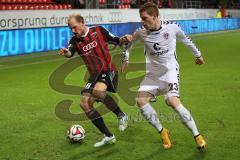 2. BL - FC Ingolstadt 04 - FC St. Pauli - Tobias Levels (28) und rechts Marcel Halstenberg