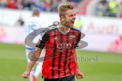 2. BL - Saison 2014/2015 - FC Ingolstadt 04 - FSV Frankfurt - Lukas Hinterseer (FC Ingolstadt 04) schiesst das 2:0 - Jubel - Foto: Jürgen Meyer