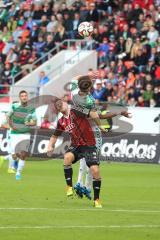 2. Bundesliga -  Saison 2014/2015 - FC Ingolstadt 04 - SpVgg Greuther Fürth - Karl-Heinz Lappe (25) Kampf Duell Kopfball