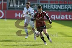 2. BL - Saison 2014/2015 - FC Ingolstadt 04 - Karlsruher SC - Mathew Leckie (#7 FC Ingolstadt 04) - Valentin Enrico weiss KSC -