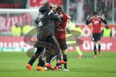 2. Bundesliga - Fußball - FC Ingolstadt 04 - Fortuna Düsseldorf - Sieg 3:2 Jubel Moritz Hartmann (9, FCI)