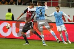 2. Bundesliga - Fußball - FC Ingolstadt 04 - TSV 1860 München - Zweikampf Lukas Hinterseer (16, FCI) und 5 Guillermo Vallori