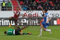 2. Bundesliga - FC Ingolstadt 04 - VfL Bochum - Torchance für Lukas Hinterseer (16), Torwart Andreas Luthe (VfL) hält