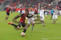 2. Bundesliga - Fußball - FC Ingolstadt 04 - SV Sandhausen - Stefan Lex (14, FCI) zieht ab zum Anschlußtreffer 1:2 Tor Jubel