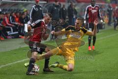 2. Bundesliga - FC Ingolstadt 04 - VfR AAlen - 4:1 - Pascal Groß (10) wird von rechts Dominick Drexler gefoult