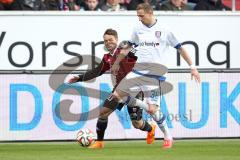 2. Bundesliga - Fußball - FC Ingolstadt 04 - FSV Frankfurt - links hinten Thomas Pledl (30, FCI) und rechts FSV Timm Golley
