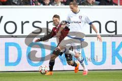 2. Bundesliga - Fußball - FC Ingolstadt 04 - FSV Frankfurt - links hinten Thomas Pledl (30, FCI) und rechts FSV Timm Golley