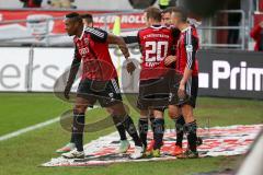 2. Bundesliga - FC Ingolstadt 04 - VfL Bochum - Tor zum 3:0 durch Mathew Leckie (7), Jubel mit Pascal Groß (10) Karl-Heinz Lappe (25) und Robert Bauer (23) Roger de Oliveira Bernardo (8)