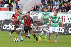 2. Bundesliga -  Saison 2014/2015 - FC Ingolstadt 04 - SpVgg Greuther Fürth - Zweikampf Sturm auf das Tor Mathew Leckie (7)