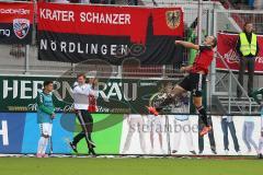 2. Bundesliga -  Saison 2014/2015 - FC Ingolstadt 04 - SpVgg Greuther Fürth - rechts Mathew Leckie (7) überwindet Torwart Wolfgang Hesl und erzielt das 1:0 Tor Jubel