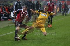 2. Bundesliga - FC Ingolstadt 04 - VfR AAlen - 4:1 - Pascal Groß (10) wird von rechts Dominick Drexler gefoult