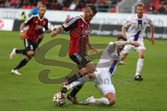 2. Bundesliga - FC Ingolstadt 04 - Erzgebirge Aue - Pascal Groß (10) wird von den Beinen geholt