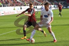 2. Bundesliga - FC Ingolstadt 04 - 1. FC Heidenheim - Zweikampf links Lukas Hinterseer (16) und rechts Mathias Wittek