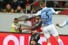 2. Bundesliga - Fußball - FC Ingolstadt 04 - TSV 1860 München - Zweikampf Lukas Hinterseer (16, FCI) und 5 Guillermo Vallori