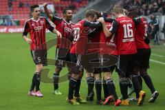 2. Bundesliga - FC Ingolstadt 04 - VfL Bochum - Moritz Hartmann (9) rechts Tor zum 1:0 für Ingolstadt Jubel, Marvin Matip (34) Pascal Groß (10) Lukas Hinterseer (16) Konstantin Engel (20) Benjamin Hübner (5)