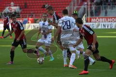 2. Bundesliga - FC Ingolstadt 04 - Erzgebirge Aue - Sturm zum Tor von links Stefan Lex (14) Lukas Hinterseer (16) und rechts Mathew Leckie (7)