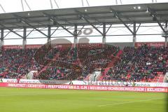 2. Bundesliga - Fußball - FC Ingolstadt 04 - SV Sandhausen - Neue LED Banden Schriftzug Stadion Audi Sportpark