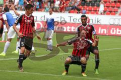 2. Bundesliga - FC Ingolstadt 04 - SV Darmstadt 98 - Fallrückzieher Karl-Heinz Lappe (25) Tor zum Unentschieden, Jubel hinten Marvin Matip (34), Lappe macht Handstandüberschlag