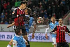 2. Bundesliga - Fußball - FC Ingolstadt 04 - TSV 1860 München - Kopfball Duell Alfredo Morales (6, FCI) und 4 Kai Bülow